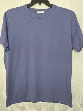 Gustin Heavyweight USA Crewneck T Shirt Slate Muted Blue Mens Large